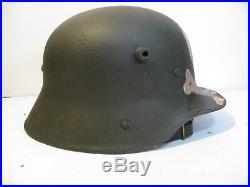 WWI German M16 painted and aged Freikorp Helmet with aged liner