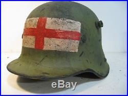 WWI German M17 Medic Helmet with aged liner repro