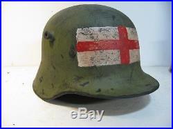 WWI German M17 Medic Helmet with aged liner repro