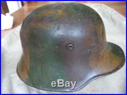 WWI M1916 German Camo Helmet with Liner