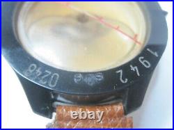 WW II German WRIST COMPASS back printed 1942 0248 SBE Wehrmacht