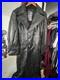 WWll WW2 german officers black leather greatcoat by STURM MADE IN GERMANY sz52