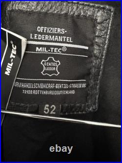 WWll WW2 german officers black leather greatcoat by STURM MADE IN GERMANY sz52