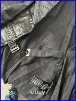 WWll WW2 german officers black leather greatcoat by STURM MADE IN GERMANY sz52