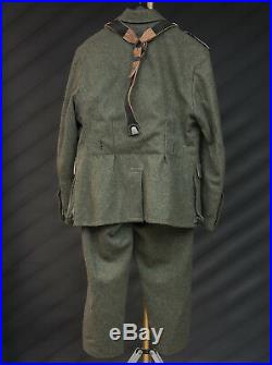 Waffen SS Mann Reenactors/Movie Prop Uniform Tunic Breeches Y-Belt