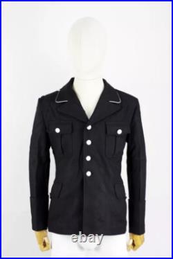 World War II German Elite M1932 M32 Black Wool Tunic Riding Breeches, Size M World War II German Elite M1932 M32 Black Wool Tunic Riding Breeches, Size M