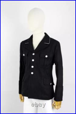 World War II German Elite M1932 M32 Black Wool Tunic Riding Breeches, Size M