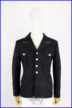 World War II German Elite M1932 M32 Black Wool Tunic Riding Breeches, Size XXL