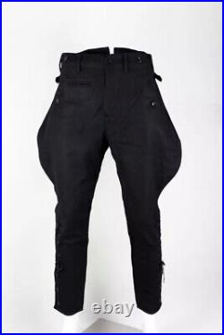 World War II German Elite M1932 M32 Black Wool Tunic Riding Breeches, Size XXL
