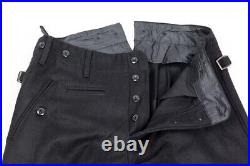 World War II German Elite M1932 M32 Black Wool Tunic Riding Breeches, Size XXL