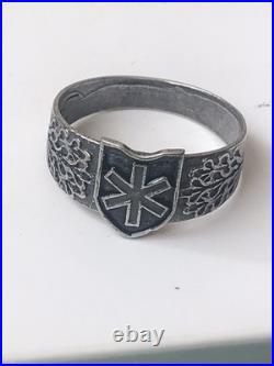 World War II. German silver ring. Replica