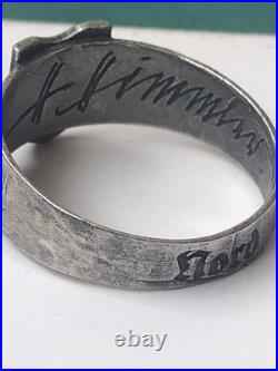 World War II. German silver ring. Replica