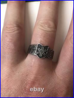 World War II. German silver ring. Replica