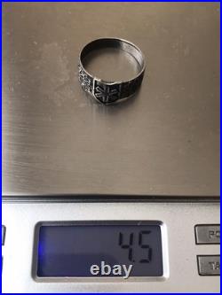 World War II. German silver ring. Replica
