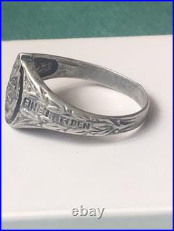 World War II. German silver ring. World War II