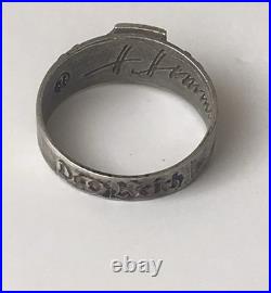 World War II. German silver ring. World War II