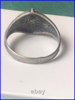 World War II. German silver ring. World War II