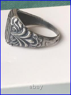 World War II. German silver ring. World War II