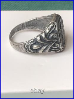 World War II. German silver ring. World War II