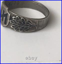 World War II. German silver ring. World War II
