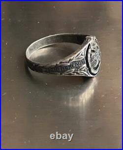 World War II. German silver ring. World War II