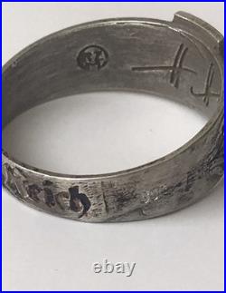 World War II. German silver ring. World War II
