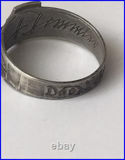 World War II. German silver ring. World War II