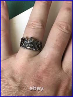World War II. German silver ring. World War II