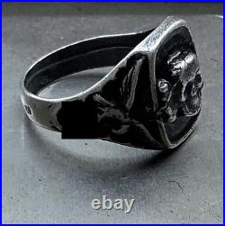 World War II. German silver ring. World War II