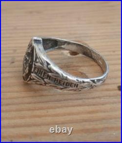 World War II. German silver ring. World War II