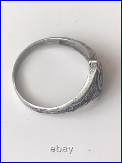 World War II. German silver ring. World War II