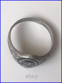 World War II. German silver ring. World War II