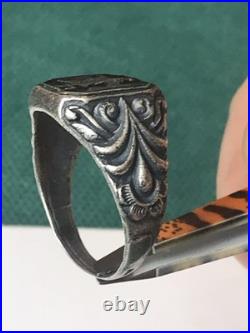 World War II. German silver ring. World War II