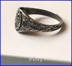 World War II. German silver ring. World War II