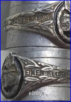 World War II. German silver ring. World War II