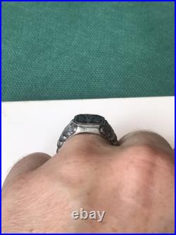 World War II. German silver ring. World War II