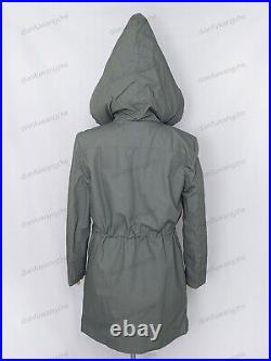 World War II Retro German M1943 Mouse Grey Rabbit Fur Winter Parka Coat Size L