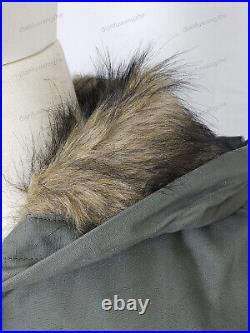 World War II Retro German M1943 Mouse Grey Rabbit Fur Winter Parka Coat Size M