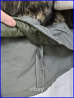 World War II Retro German M1943 Mouse Grey Rabbit Fur Winter Parka Coat Size M