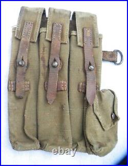 Ww2 German Army Dak Ammo Pouch Only Mp 40 Lt Green Tan Wehrmacht Orig Mp-38