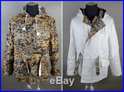 Ww2 German Autumn Oak Leaf Winter Reversible Parka Uniform Jacket Coat Size M