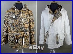 Ww2 German Autumn Oak Leaf Winter Reversible Parka Uniform Jacket Coat Size XL