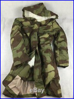 Ww2 German Elite Army Italian Camo Fur-lined Winter Parka Coat Size M