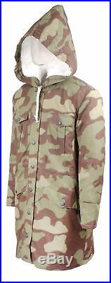 Ww2 German Elite Army Italian Camo Fur-lined Winter Parka Coat Size XL