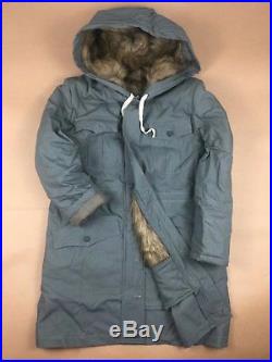 Ww2 German Elite Army Mouse Grey Fur-lined Winter Parka Coat Size S