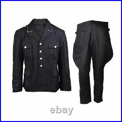 Ww2 German Elite M32 Black Wool Tunic & Breeches Size M