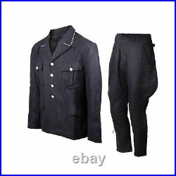 Ww2 German Elite M32 Black Wool Tunic & Breeches Size M