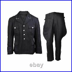 Ww2 German Elite M32 Black Wool Tunic & Breeches Size S