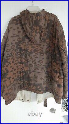 Ww2 German Elite Vintage Oak Leaf Camo Winter Reversible Parka Wwii