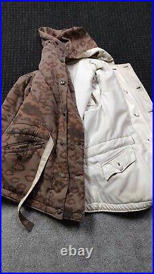 Ww2 German Elite Vintage Oak Leaf Camo Winter Reversible Parka Wwii